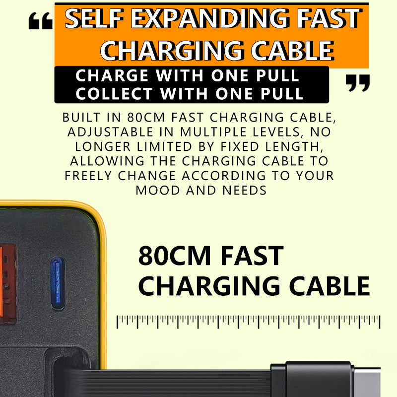 Offre spéciale 2026 Chargeur 65 W avec câble USB-C rétractable