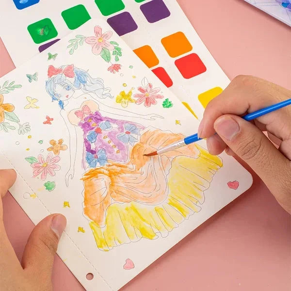 Cahier de dessin créatif à la main avec autocollants