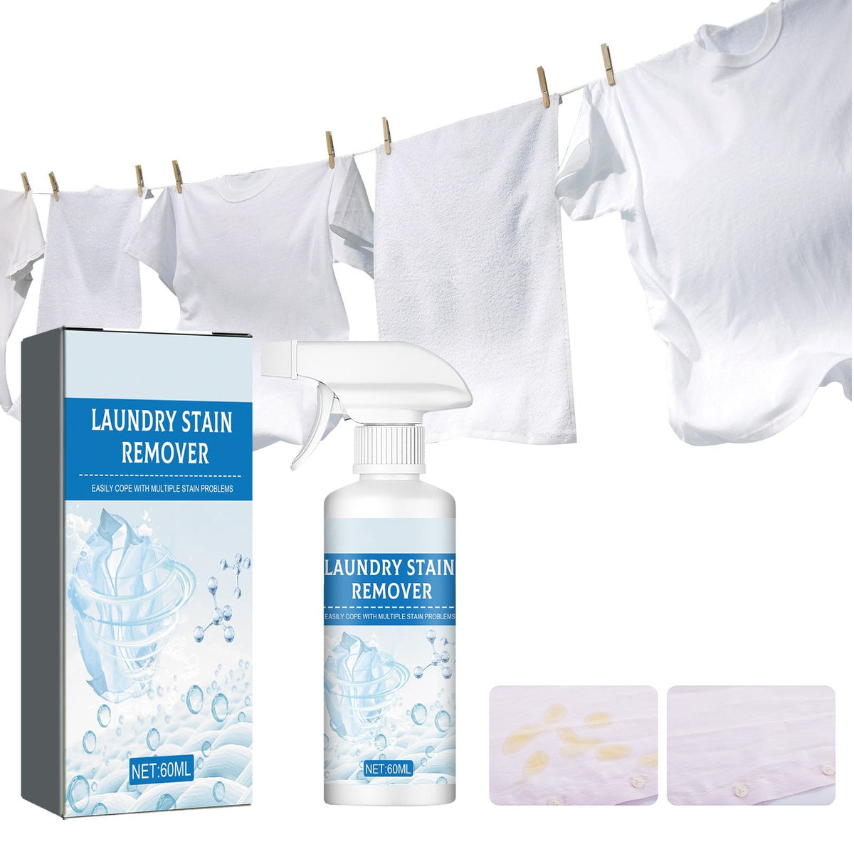 Puissant spray détachant pour le linge