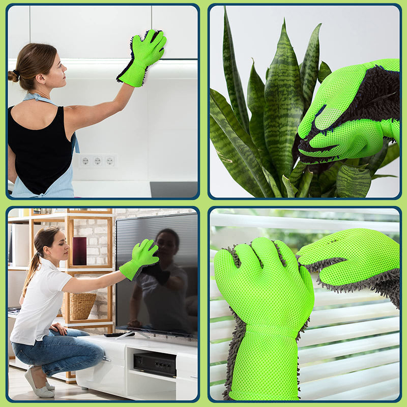 Gants de lavage double face cinq doigts