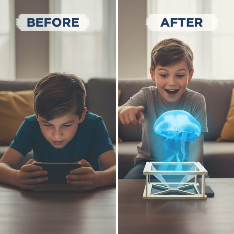 Kit de projecteur holographique 3D à monter soi-même pour enfants