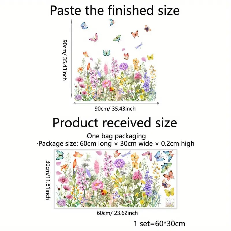 AUTOCOLLANT POUR FENÊTRE bouquet floral coloré 50 % DE RÉDUCTION