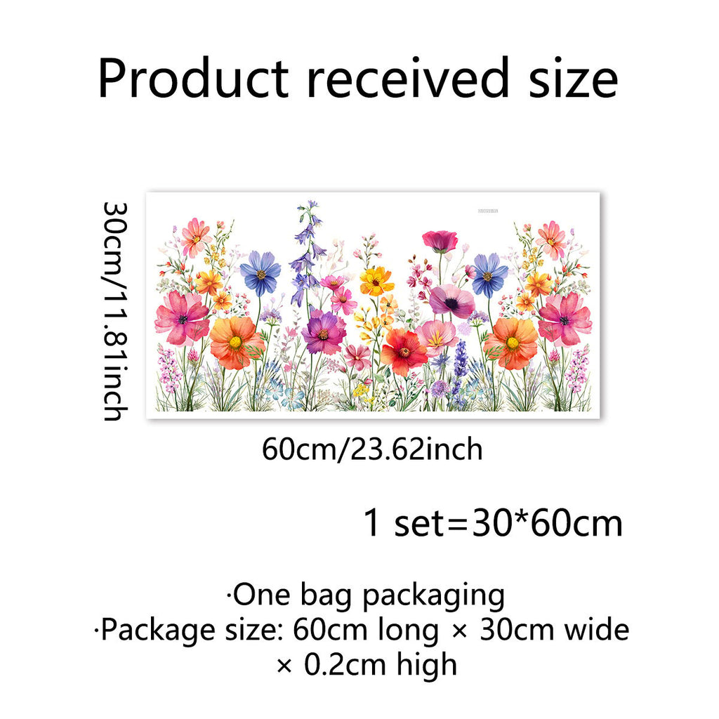 AUTOCOLLANT POUR FENÊTRE bouquet floral coloré 50 % DE RÉDUCTION