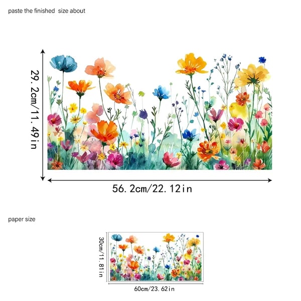AUTOCOLLANT POUR FENÊTRE bouquet floral coloré 50 % DE RÉDUCTION