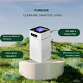 Purificateur d'air domestique. Protection complète pour un air intérieur frais et pur, idéal contre les allergènes, la poussière et les odeurs.