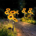 DE RÉDUCTION Lampes solaires tournesol étanches Pétales réalistes, indice de protection IP65 et allumage automatique 8-12 h