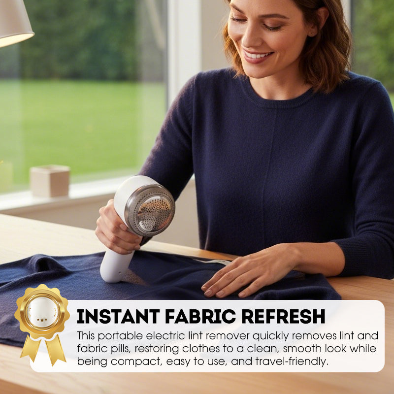 Portable electric lint remover