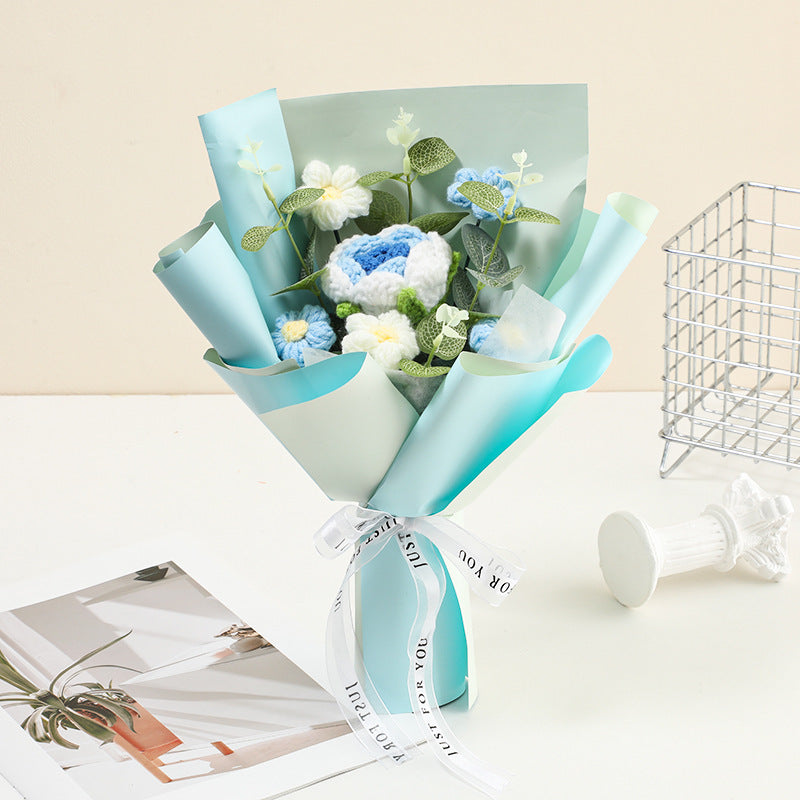 RÉDUCTION Bouquet de fleurs délicates au crochet fait main Design réaliste, durable et parfait pour la décoration intérieure ou comme cadeau