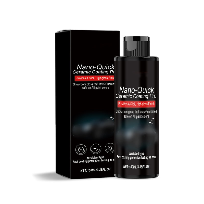 2 achetés, 1 offert : spray lustrant nano-céramique hydrophobe, haute brillance, protection longue durée, sans trace.
