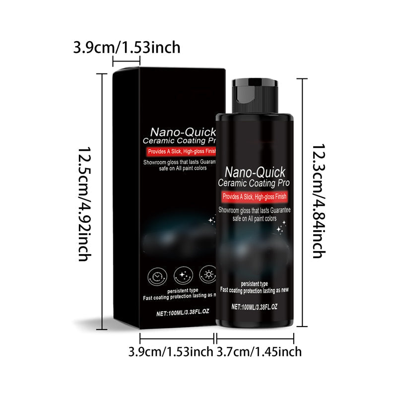 2 achetés, 1 offert : spray lustrant nano-céramique hydrophobe, haute brillance, protection longue durée, sans trace.
