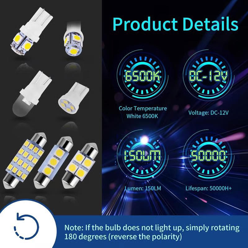 Solde de printemps : 50 % de réduction sur l'ensemble d'éclairage intérieur LED 42 pièces ultra-lumineuses – Mise à niveau plug & play pour votre voiture