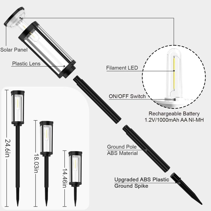 NOUVEAU 2026 Lampes solaires d'extérieur pour allée