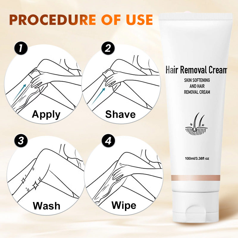 Crème dépilatoire polyvalente, formule douce et aromatique