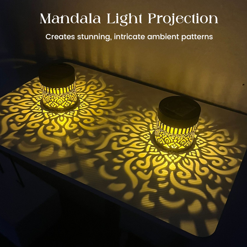 RÉDUCTION Projecteur de mandalas à énergie solaire