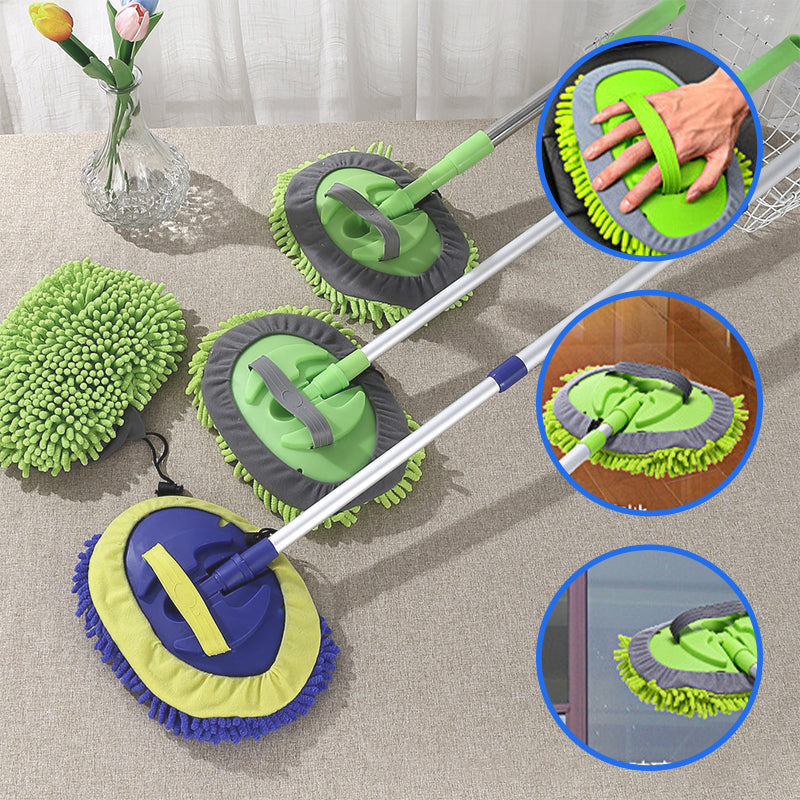 Balai télescopique à long manche en aluminium durable pour le lavage de voiture