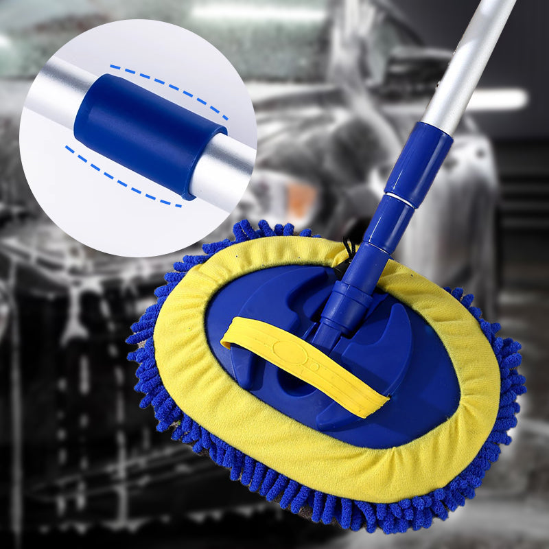 Balai télescopique à long manche en aluminium durable pour le lavage de voiture