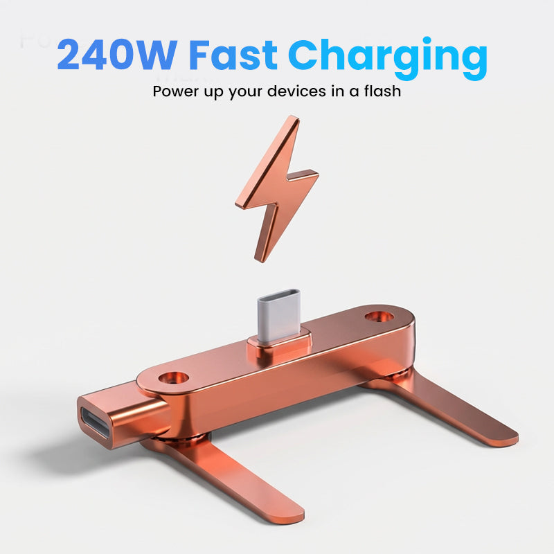 Adaptateur de charge rapide 360 avec support pliable pour téléphone
