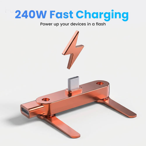 Adaptateur de charge rapide 360 avec support pliable pour téléphone