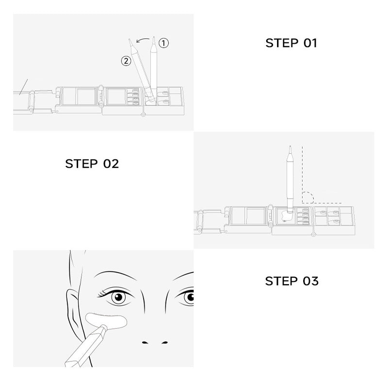 Kit 3 en 1 : eye-liner et tampon pour cils inférieurs