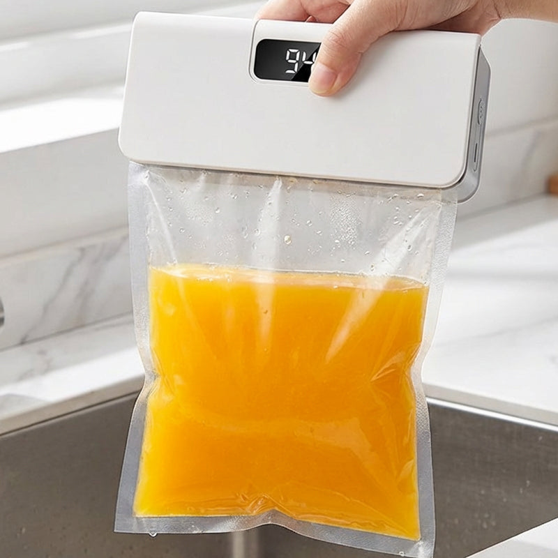 ON THE 2-IN-1 Mini Bag Sealer: USB-C Rechargeable, 6 Heat Settings & Built-in Cutter Blade