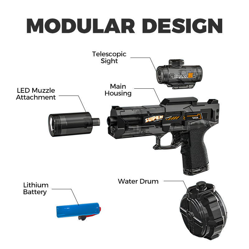 Pistolet à eau électrique rechargeable