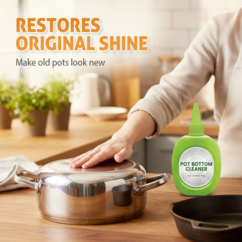 Stain and soil remover for pot bottoms