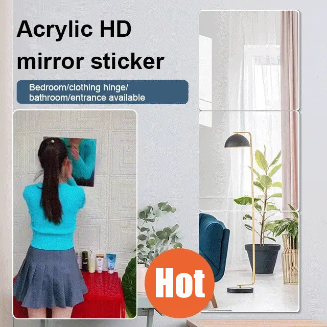 Spécial Nouvel An 50 % de réduction Autocollant mural miroir souple en acrylique