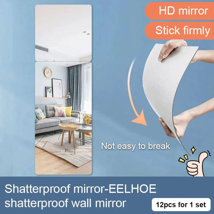 Spécial Nouvel An 50 % de réduction Autocollant mural miroir souple en acrylique