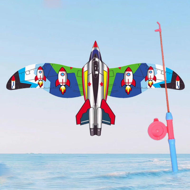 Nouveau modèle 2026 Cerf-volant créatif pour enfants en forme de canne à pêche élastique Indispensable pour le jardin et les voyages
