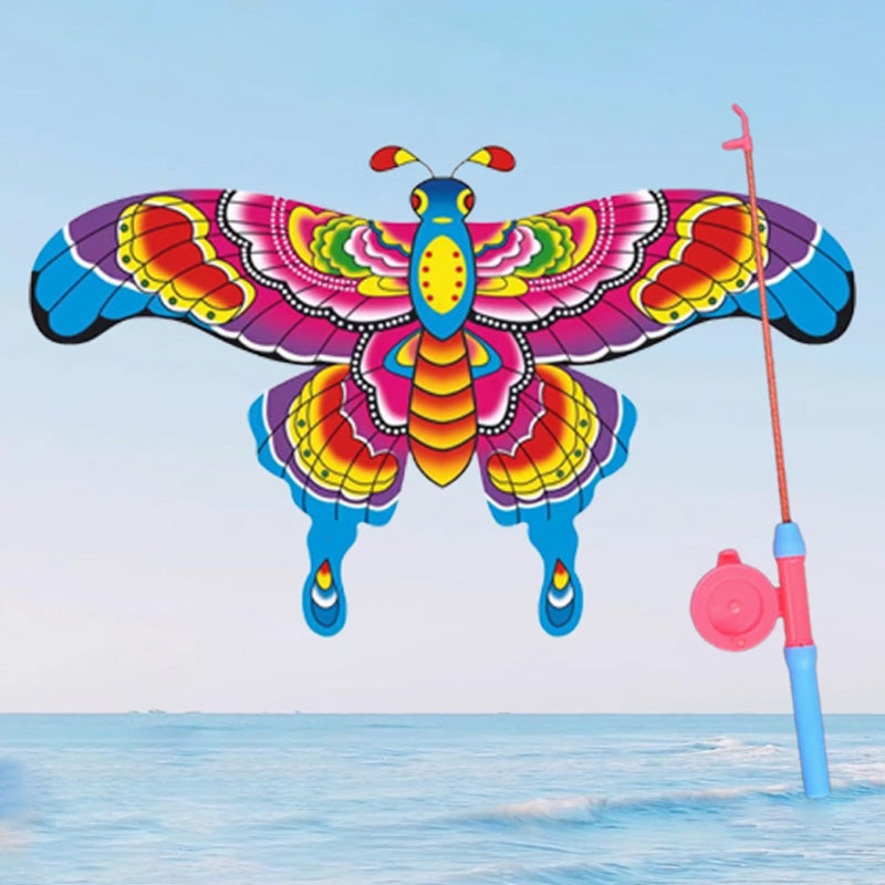 Nouveau modèle 2026 Cerf-volant créatif pour enfants en forme de canne à pêche élastique Indispensable pour le jardin et les voyages
