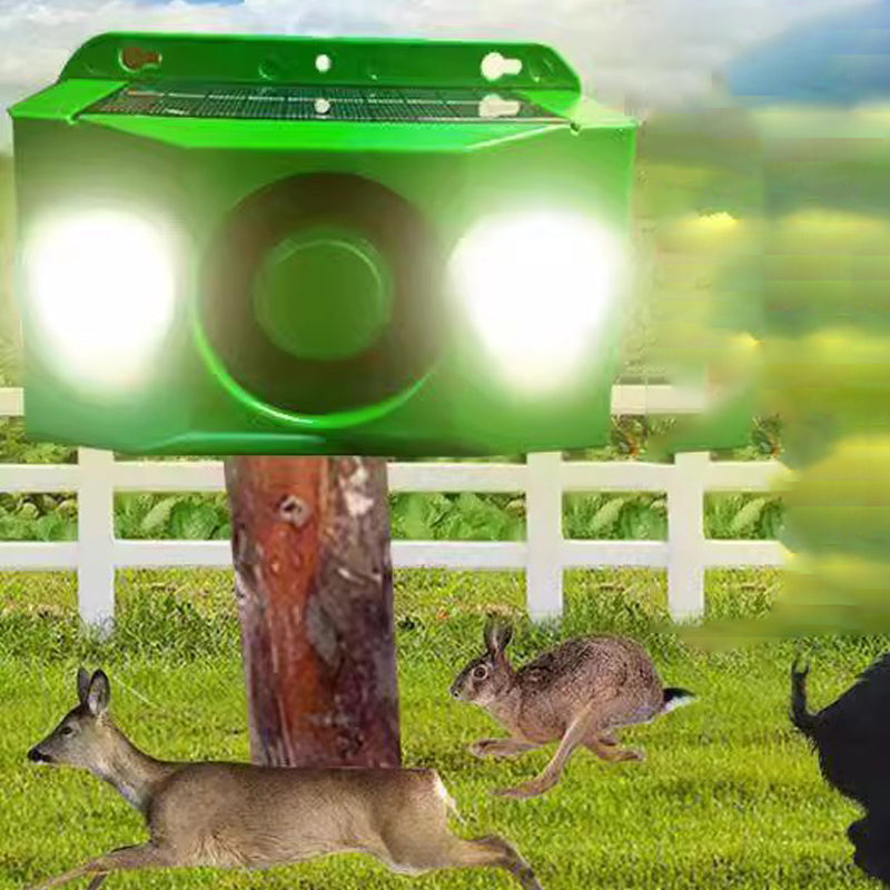 Alarme sonore répulsive à énergie solaire pour animaux avec lumières clignotantes brillantes