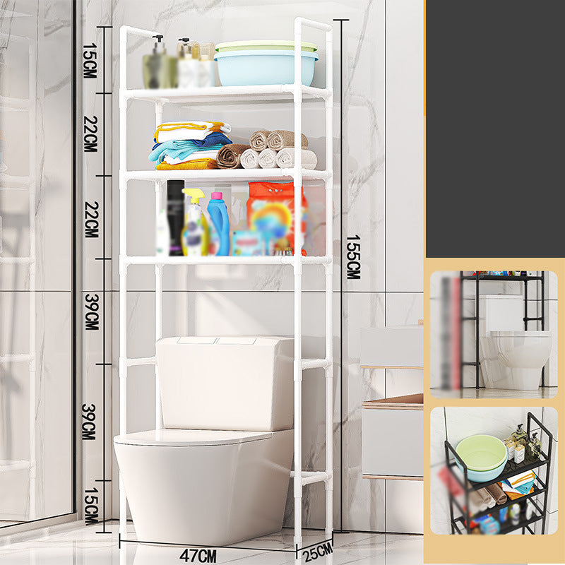 Étagère de rangement sans perçage salle de bain buanderie fixation adhésive gain de place installation ultra simple