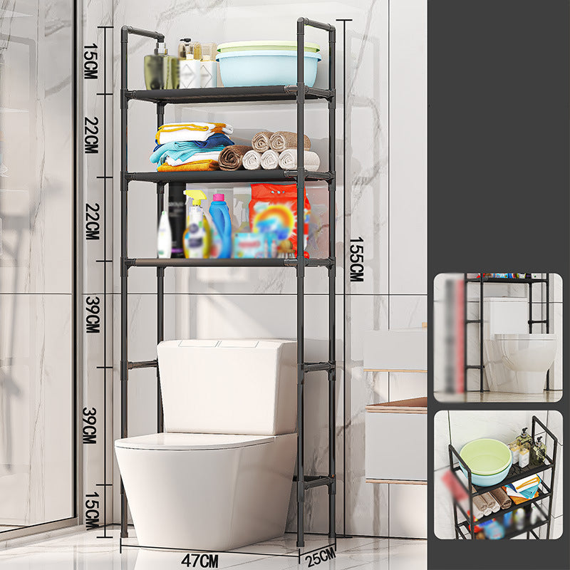Étagère de rangement sans perçage salle de bain buanderie fixation adhésive gain de place installation ultra simple