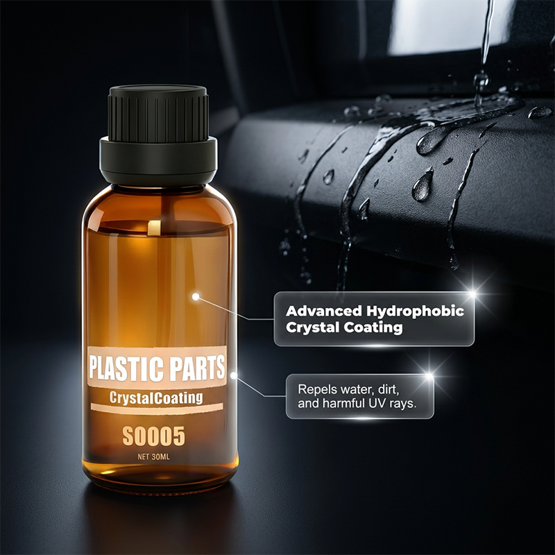 Produit de restauration pour revêtements en cristal des pièces en plastique de voiture