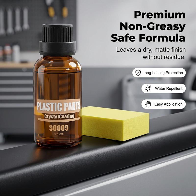 Produit de restauration pour revêtements en cristal des pièces en plastique de voiture