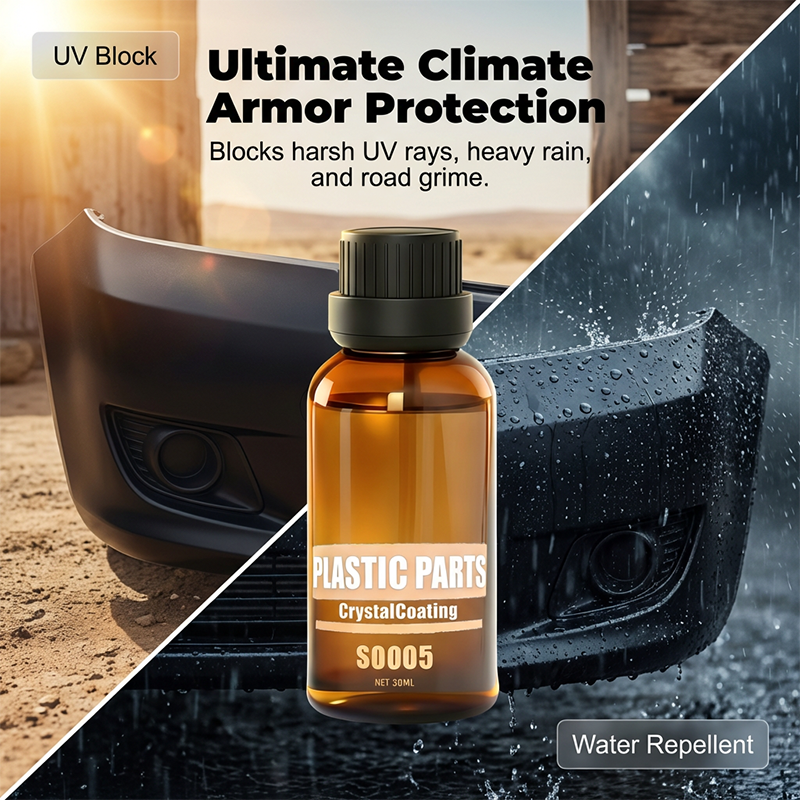 Produit de restauration pour revêtements en cristal des pièces en plastique de voiture
