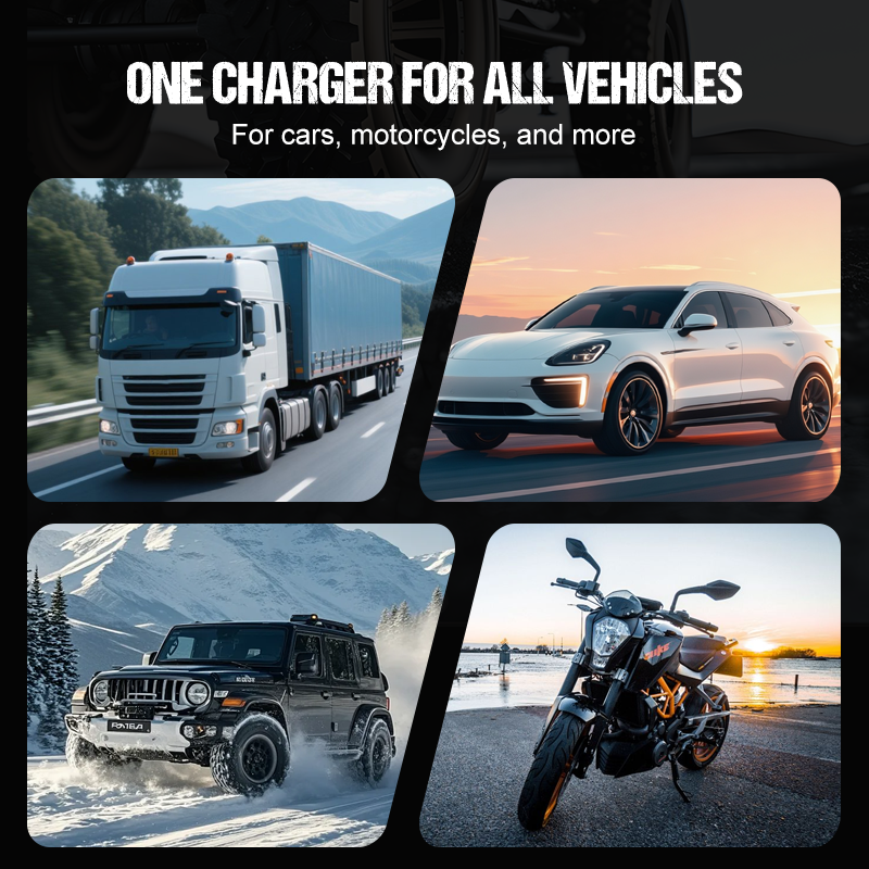 Chargeur de batterie de voiture intelligent 12V 6A avec réparation d'impulsions, écran LCD, sécurité maximale