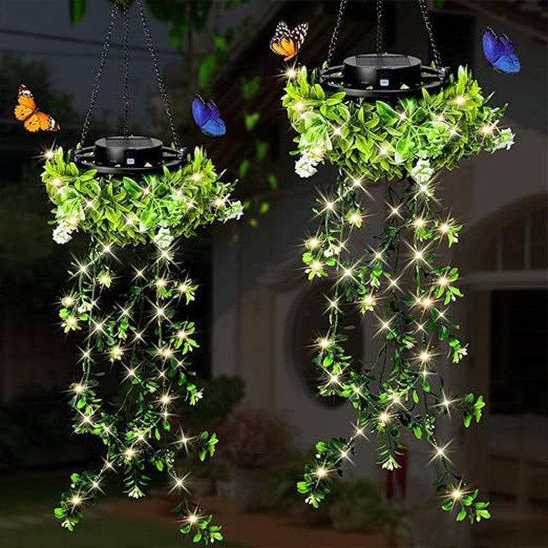 DE RDUCTION Suspension solaire en herbe de Milan, éclairage d'ambiance autonome et décoration extérieure. Naturelle, sans câble et parfaite pour jardin, balcon ou terrasse.