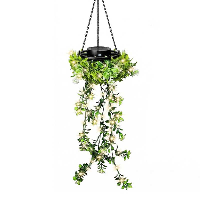 DE RDUCTION Suspension solaire en herbe de Milan, éclairage d'ambiance autonome et décoration extérieure. Naturelle, sans câble et parfaite pour jardin, balcon ou terrasse.