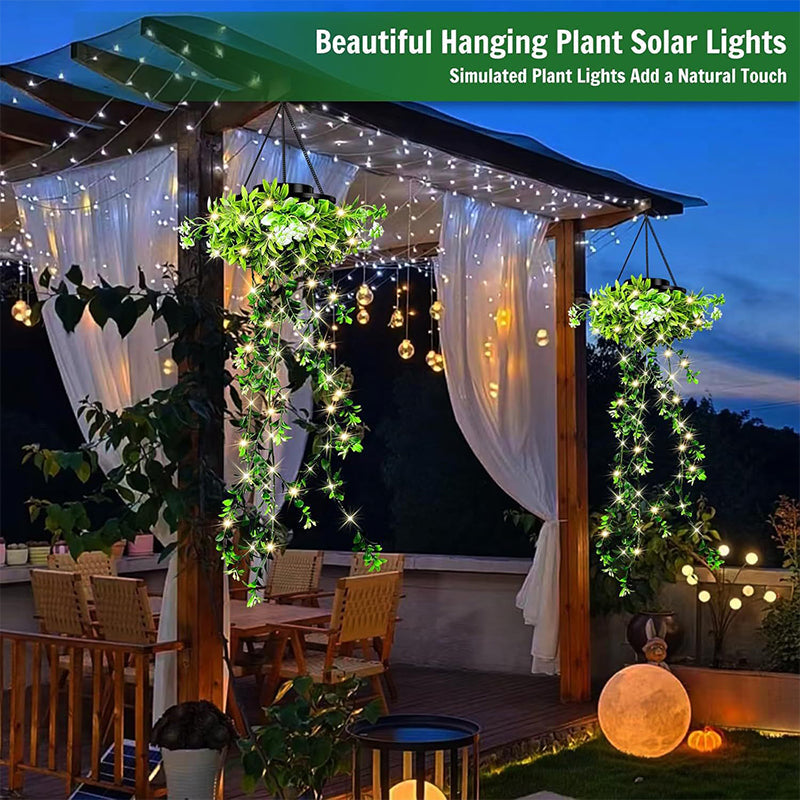 DE RDUCTION Suspension solaire en herbe de Milan, éclairage d'ambiance autonome et décoration extérieure. Naturelle, sans câble et parfaite pour jardin, balcon ou terrasse.