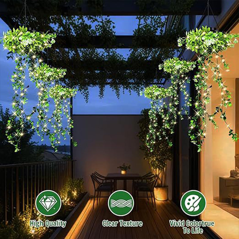 DE RDUCTION Suspension solaire en herbe de Milan, éclairage d'ambiance autonome et décoration extérieure. Naturelle, sans câble et parfaite pour jardin, balcon ou terrasse.