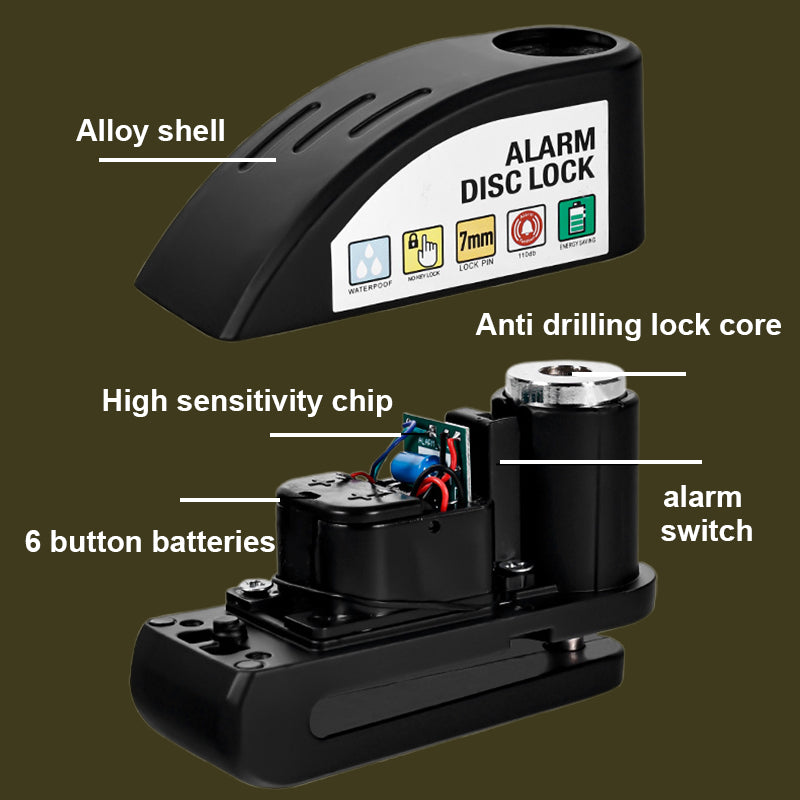Antivol de disque avec alarme pour moto