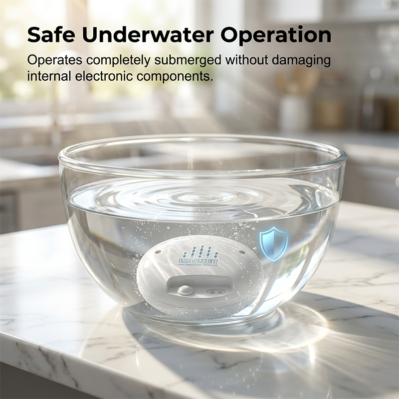 Portable USB rechargeable ultrasonic fruit and vegetable washer, ideal for cleaning fruits and vegetables, at home or when traveling