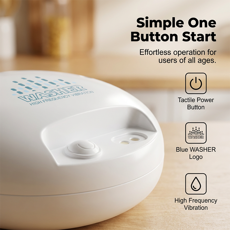 Portable USB rechargeable ultrasonic fruit and vegetable washer, ideal for cleaning fruits and vegetables, at home or when traveling