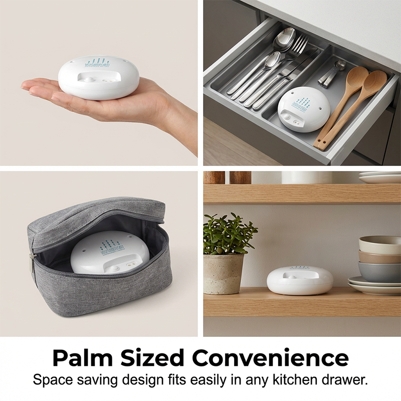 Portable USB rechargeable ultrasonic fruit and vegetable washer, ideal for cleaning fruits and vegetables, at home or when traveling
