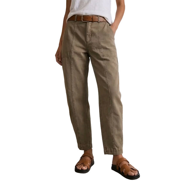 Pantalon utilitaire fuselé taille haute pour femme en réduction
