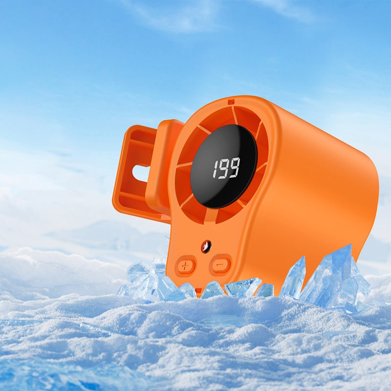 USB Hands-Free Personal Fan for Car Vent or Desk, LED Display, Silent (<36dB), 2000/4000mAh Battery, 3 Colors