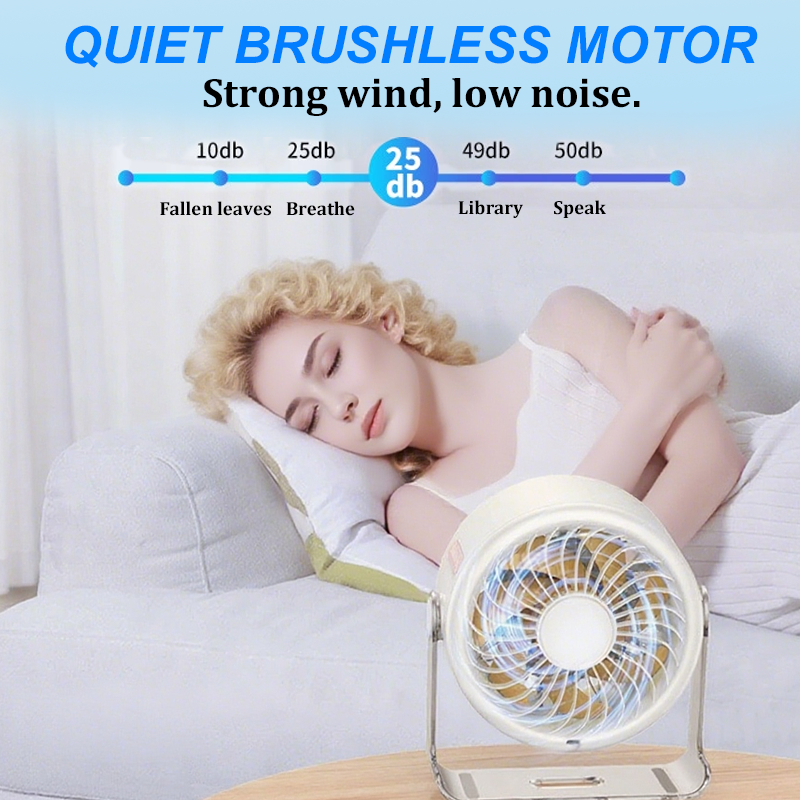 EN RÉDUCTION Ventilateur de table ultra-compact 100 vitesses, tient dans la main, Offre limitée
