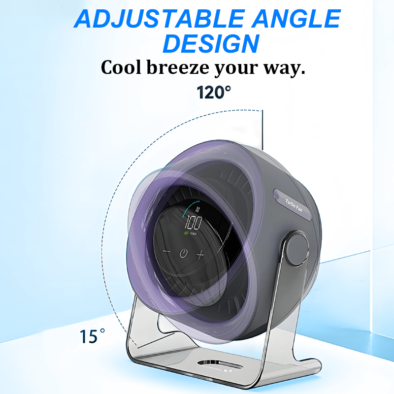 EN RÉDUCTION Ventilateur de table ultra-compact 100 vitesses, tient dans la main, Offre limitée