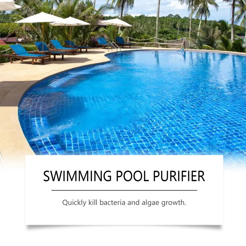 Liquide purifiant pour piscine : une eau d'une clarté cristalline, sans effort. Finis les eaux vertes et les produits agressifs : retrouvez une baignade saine et naturelle à chaque instant.